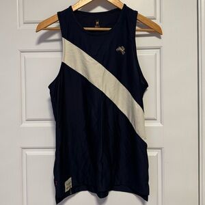 Tracksmith navy blue Van Cortlandt running singlet